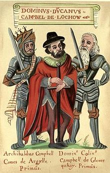 A 16th or 17th century illustration from The Black Book of Taymouth shows Duncan flanked by two of his descendants